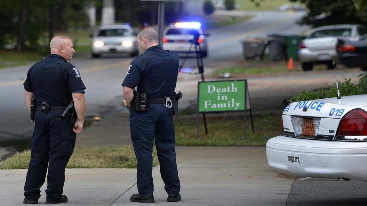 
The scene in the 4100 block of Atmore Street where police are searching for a man they're calling a person of interest in connection with a double fatal shooting in northeast Charlotte late Tuesday. Medic pronounced the victims dead at the scene. Police are not releasing the names of the victims until their families are notified. 
