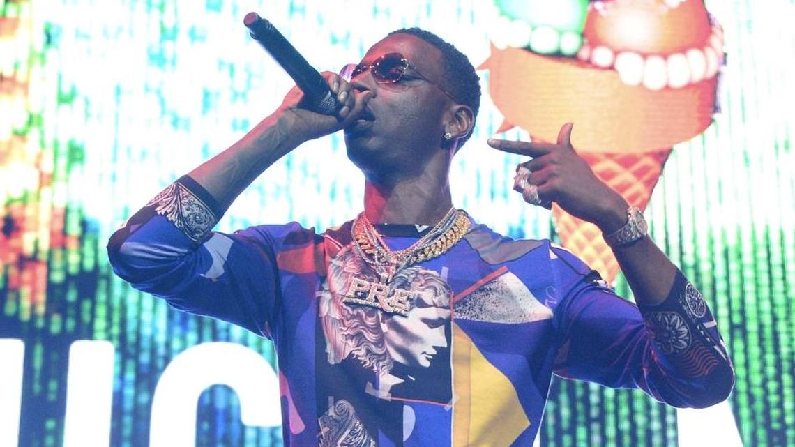 Rapper Young Dolph is shown in a June 24, 2017, BET Experience concert in Los Angeles. He and rapper Key Glock have booked a show at a Charlotte nightspot during the CIAA tournament in February 2020.  