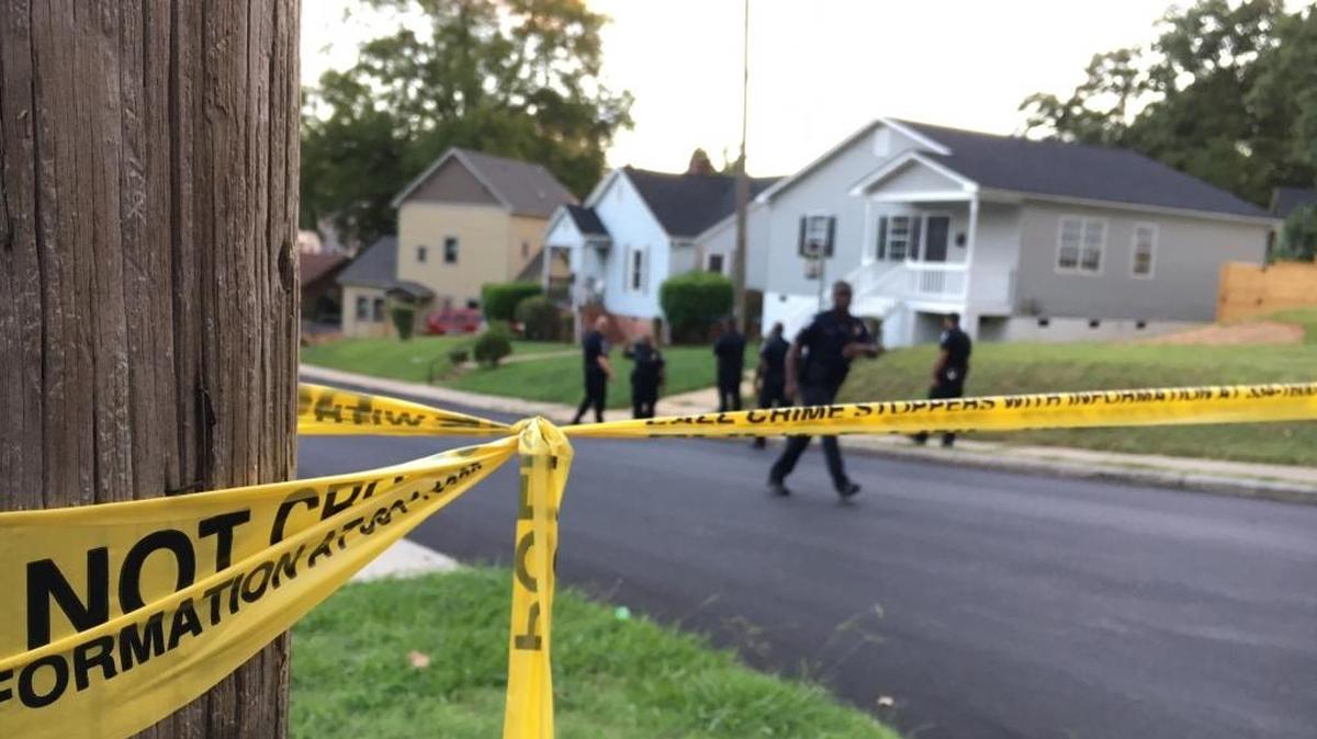 Police investigated after two people were shot near the 1500 block of Sumter Avenue on Saturday night.