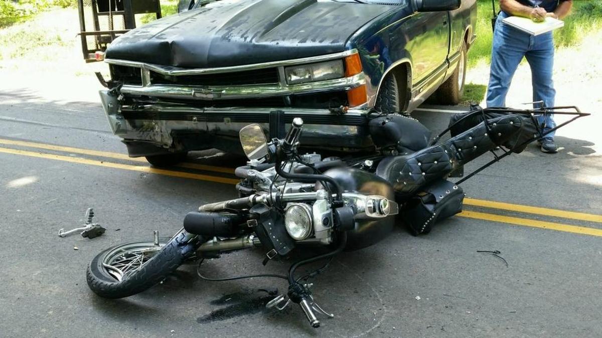 The driver of a motorcycle was in critical condition after a head-on collision in Salisbury.