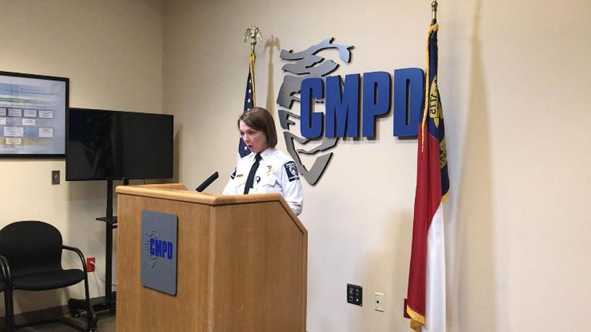 CMPD Deputy Chief Katrina Graue discusses the arrest Tuesday of Officer Matthew Porter, who is accused of sexually assaulting a young girl.
