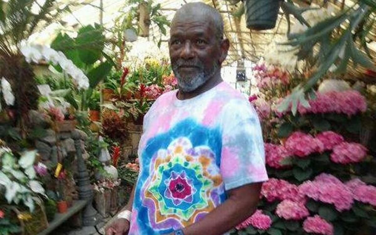 Jesse Campbell in his greenhouse.