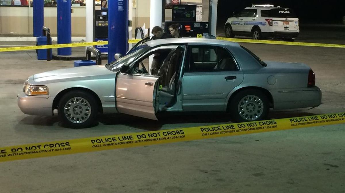 
Police are searching for a gunman after this car with three people inside was shot at on Interstate 77 in south Charlotte early Wednesday.
