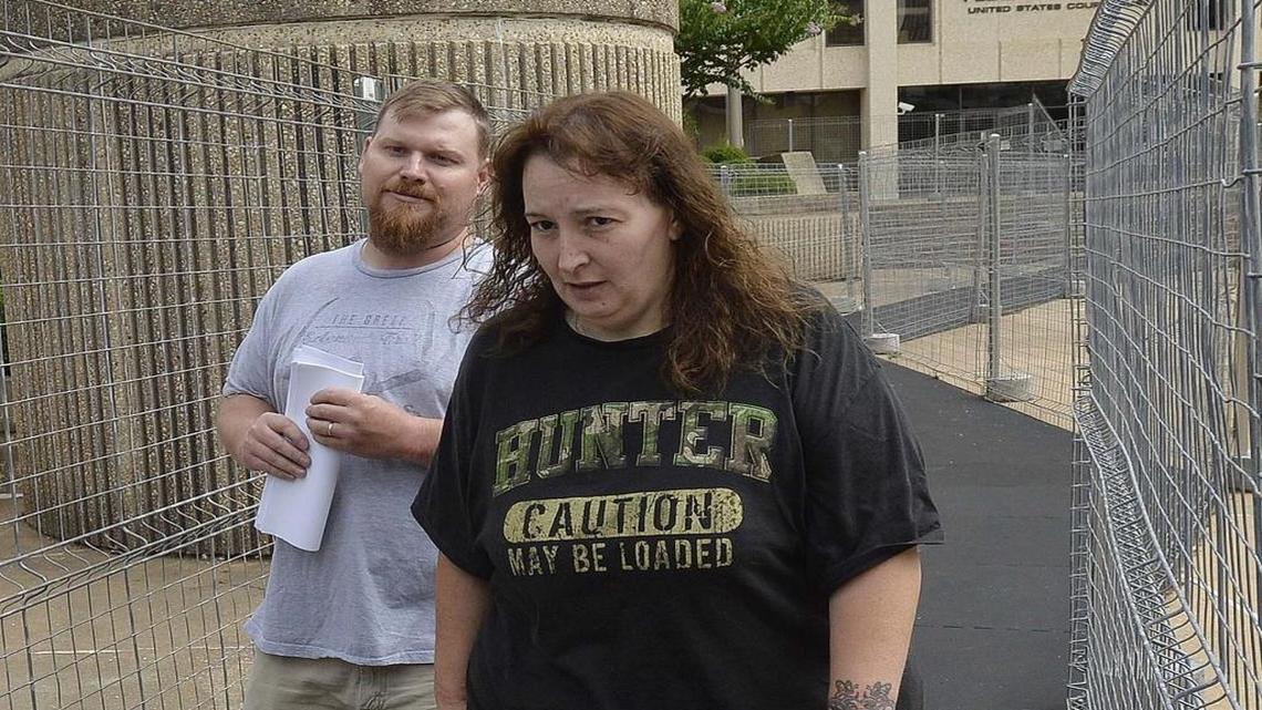 Sandy Parsons, left, and Casey Parsons leave the federal courthouse in Winston-Salem in July 2014 after being arrested on financial charges related to the disappearance of their adoptive daughter.