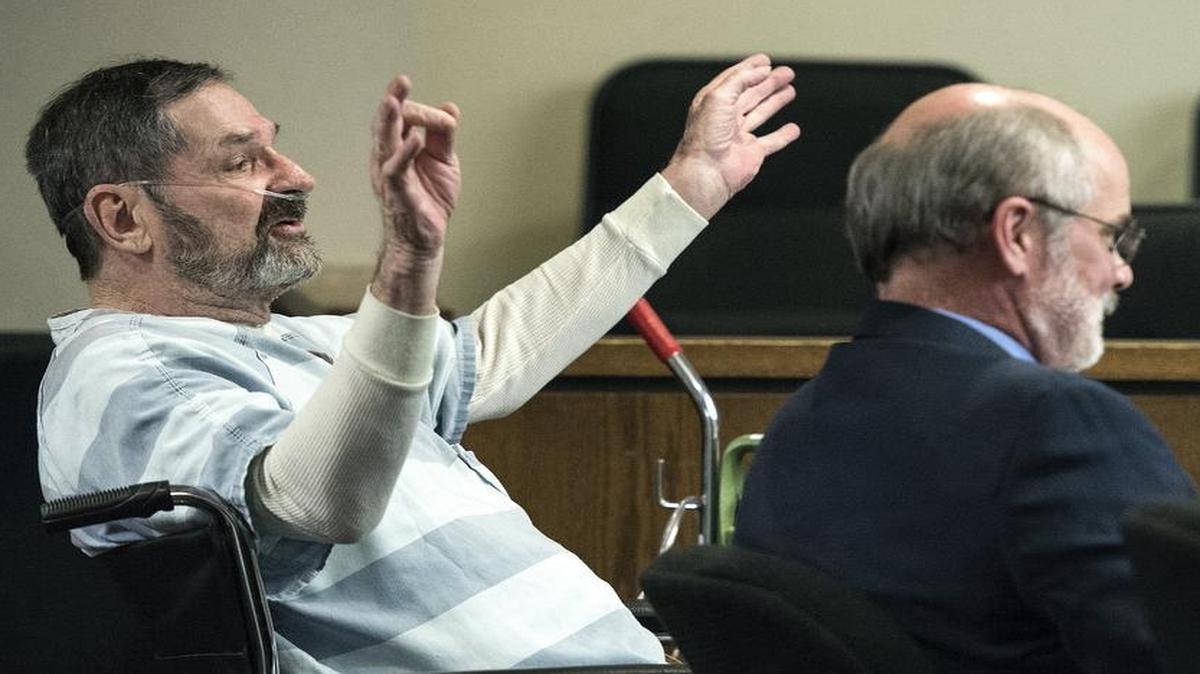 
Frazier Glenn Miller appears in court on Friday March 27, 2015, at the Johnson County Courthouse in Kansas. 
