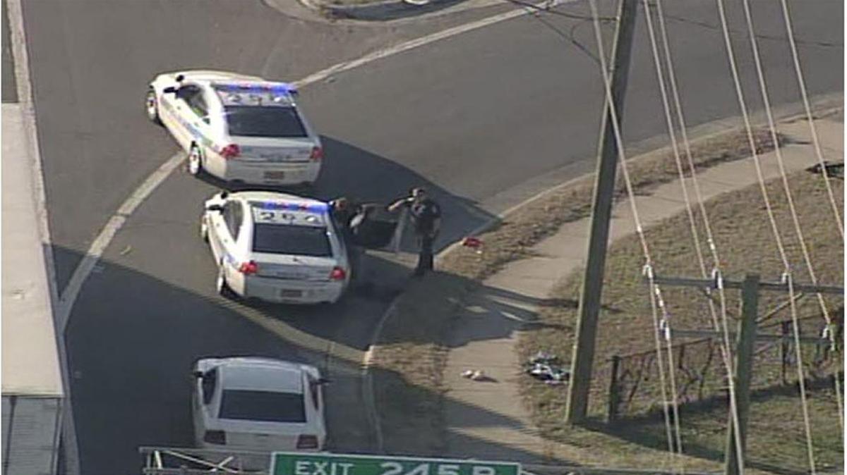 CMPD at the scene of a shooting in a grocery store parking lot in Charlotte Friday.