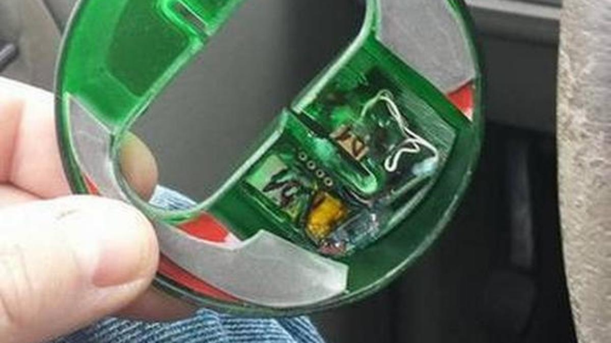 A Rock Hill resident said he found this skimming device while using an automated teller machine at a BB&T branch around noon Feb. 16, 2015.
