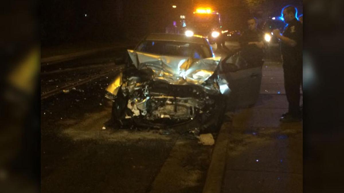 Two people were injured in a drag racing wreck in west Charlotte early Thursday.