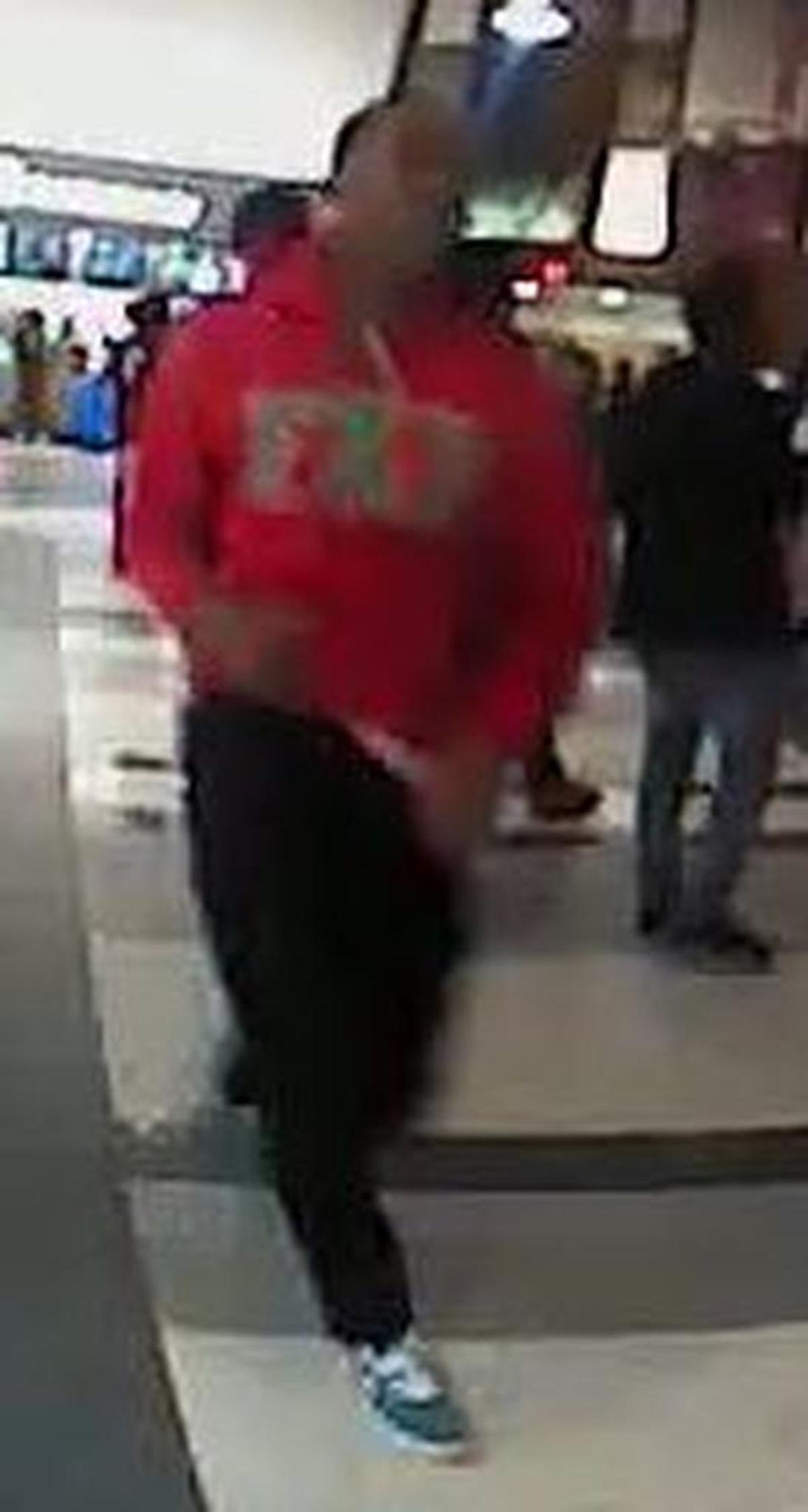This man is suspected of committing a theft during fights at Concord Mills mall last Saturday.