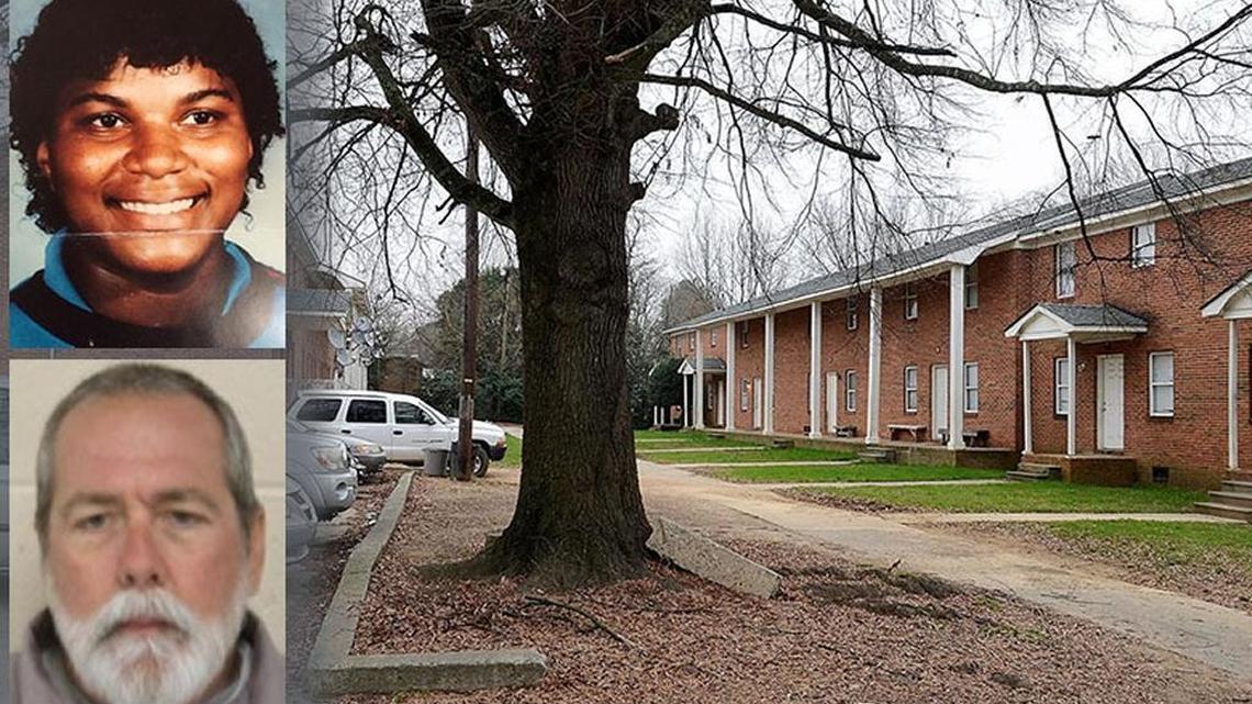 Felicia Houston, 16, was killed in Monroe days after Christmas in 1992 after she walked out of apartment No. 4 in this complex off of Burke Street. Russell Hinson, a former KKK leader, shot her with a crossbow near the large oak tree. He was upset over getting ripped off of $70 by a black drug dealer and wanted payback against someone who was black. He was sentenced to life in prison, and the Parole Commission is considering his case now.