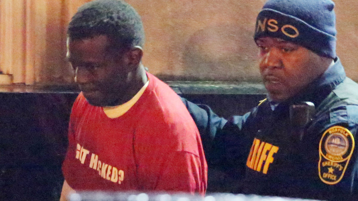 Eric Brown leaves federal court in Norfolk after being charged Tuesday with the kidnapping and murder of 19-year-old Ashanti Billie.