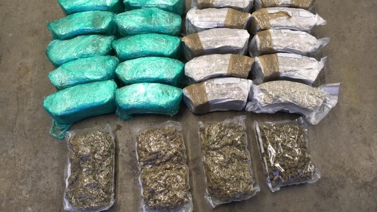 York County and federal drug agents seized more than 100 pounds of marijuana, valued at $100,000 or more, on Friday on Interstate 77. Two Charlotte men were arrested, records show.