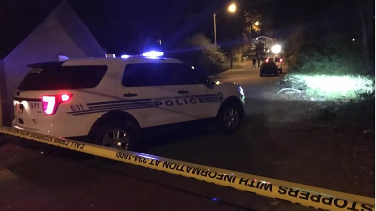 Scene of Charlotte’s latest homicide, involving a man who was shot.