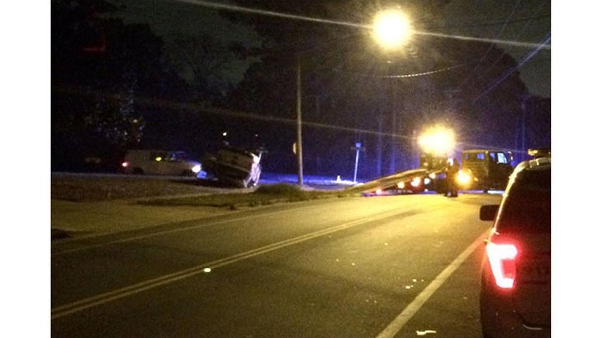 A CMPD officer sustained minor injuries following this wreck.