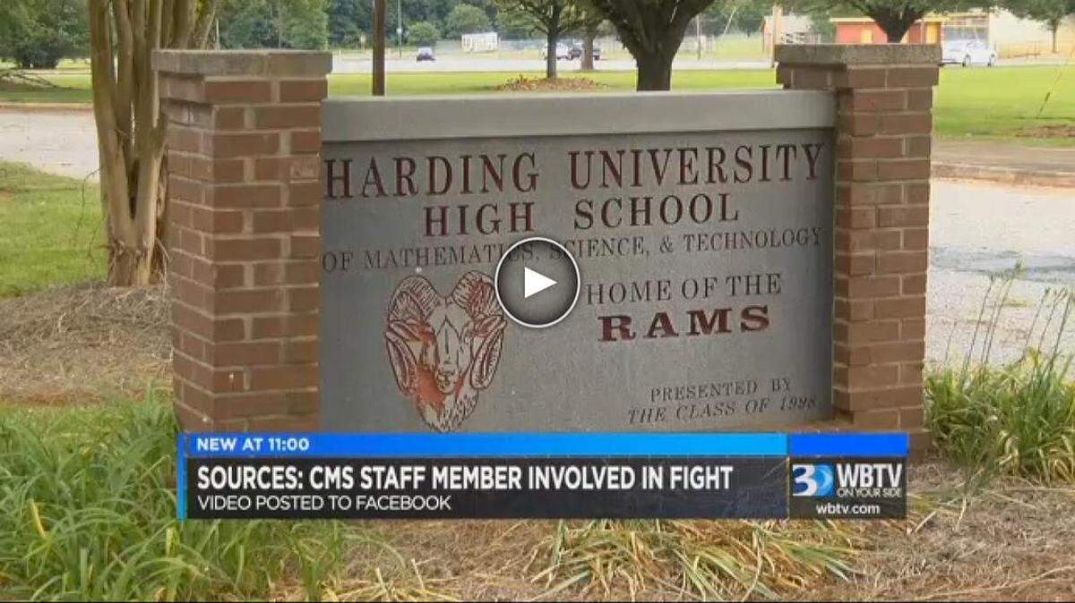 A spokesperson for Charlotte-Mecklenburg Schools told WBTV the incident at Harding University High School is under investigation.