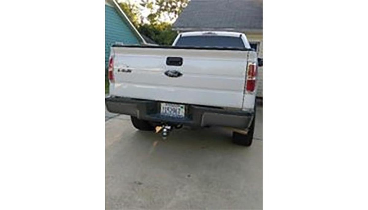 Guillermo Antonio Molina Perez, a 25-year-old Union County child sex assault suspect, is believed to be driving this white Ford F-150 pickup truck with an Illinois registration.