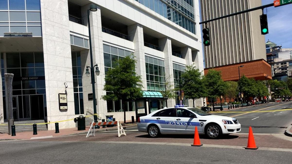 A portion of South Tryon Street was closed in uptown on Sunday afternoon between Stonewall Street and Levine Avenue of the Arts.