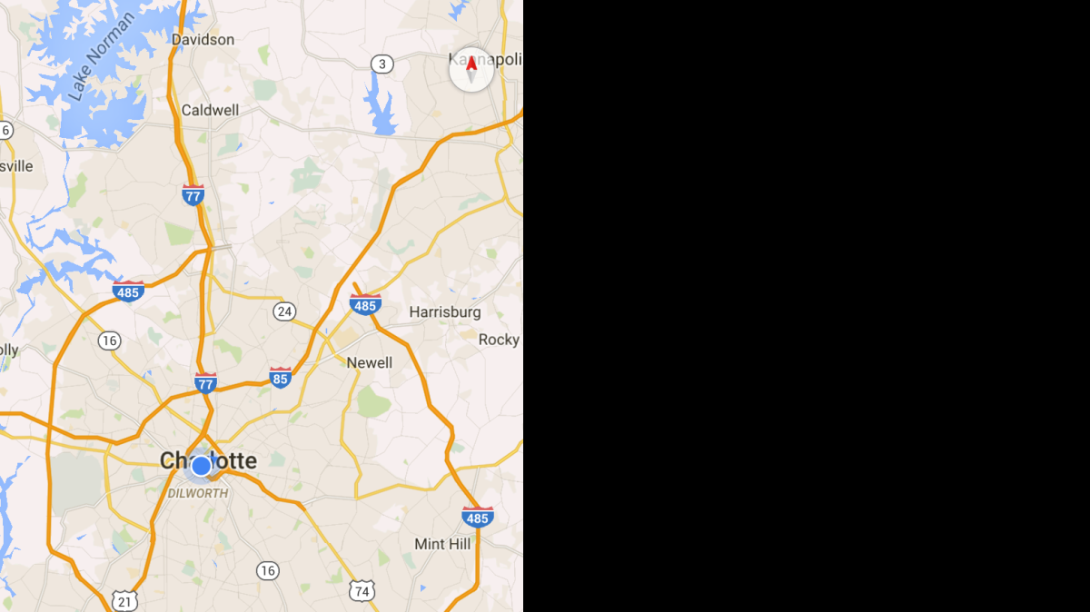 
The last segment of I-485 isn’t on Google Maps yet.

