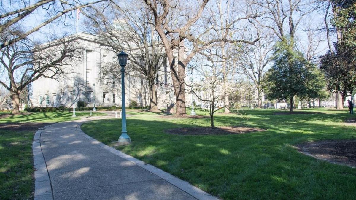 View from southeast corner of State Capitol in Raleigh where African American memorial will sit.