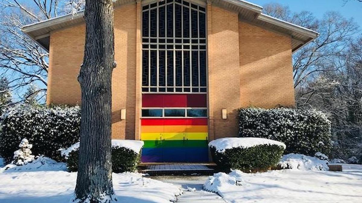 The front doors of Wedgewood Church off Tyvola Road were vandalized, and a vigil is being held in response.