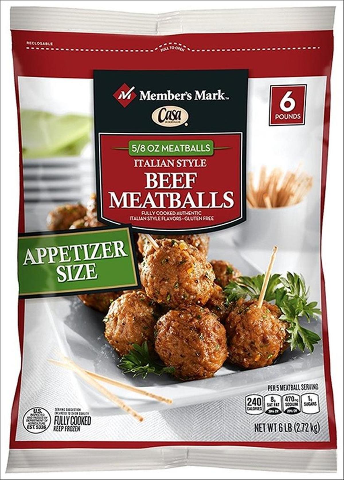 Rich Products Corp. of New Jersey is recalling 3,420 pounds of “Member’s Mark Casa Di Bertacchi Italian Style Beef Meatballs” produced on Dec. 17, the U.S. Department of Agriculture announced late Wednesday, calling the health risk “high.”