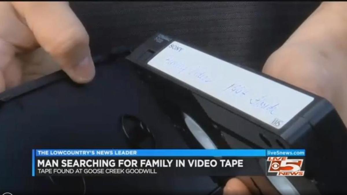 A South Carolina man is looking for a family after discovering their old home videos in a VCR he bought at a Goodwill.