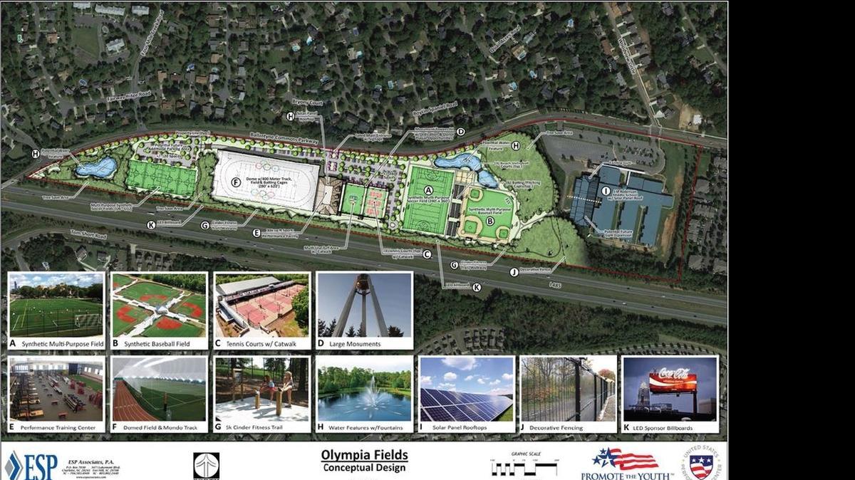 
Master plan for the sports complex, as provided to Charlotte-Mecklenburg Schools
