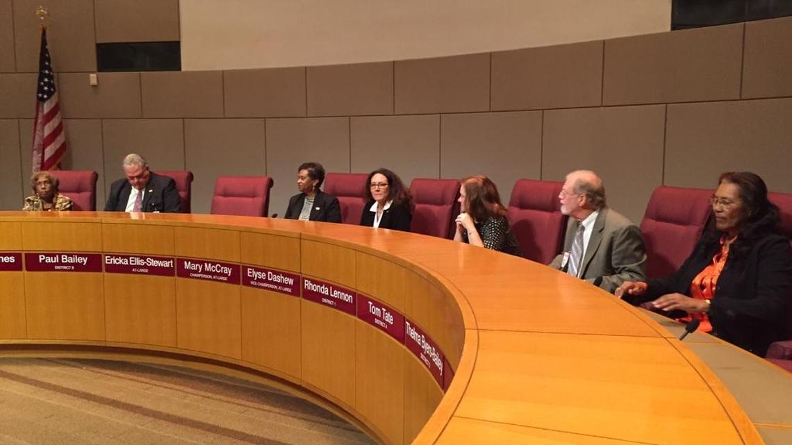 The Charlotte-Mecklenburg school board convened Nov. 16 before going into closed session to talk to half a dozen semifinalists for superintendent.