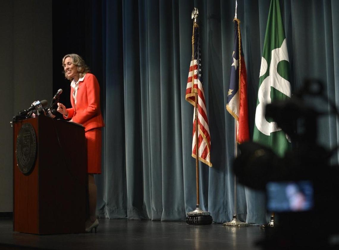 CMS officials say they were inconsistent when they allowed then-Mayor Jennifer Roberts to give a speech at East Mecklenburg High during school hours in February 2017.