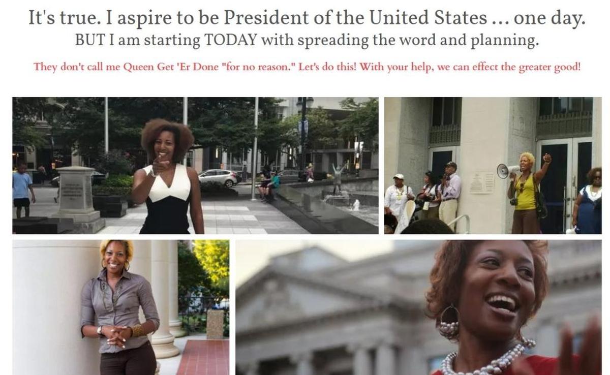 Tigress Sydney Acute McDaniel is running for Mecklenburg County commissioner at large, but her campaign website says “Queen Get ’Er Done” wants to be president someday.