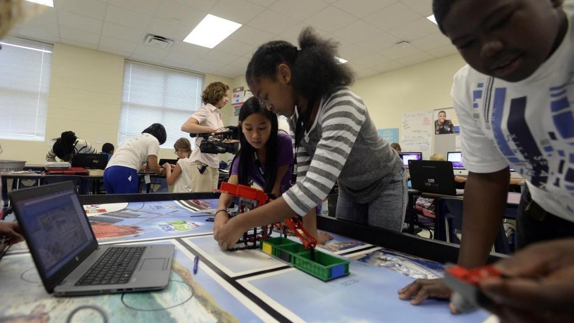 
Robotics classes are part of a magnet program designed to strengthen McClintock Middle School.
