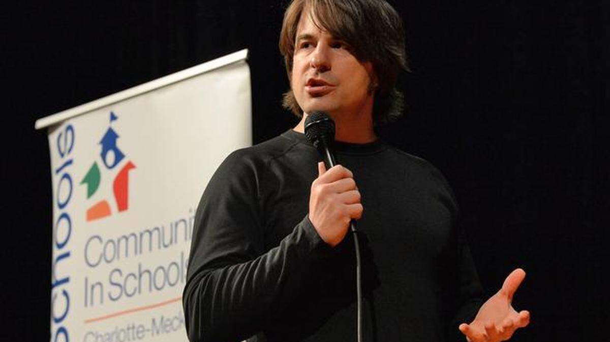 In this 2015 photo, singer Jimmy Wayne tells students and teachers at Northwest School of the Arts in Charlotte how he overcame a broken family, neglect, abuse and homelessness. Wayne, who was born and raised in the Gaston County town of Kings Mountain, will make his film acting debut as the character “Brent” in the Lifetime movie ‘Every Other Holiday’ at 10 p.m. Friday, Nov. 23, 2018.