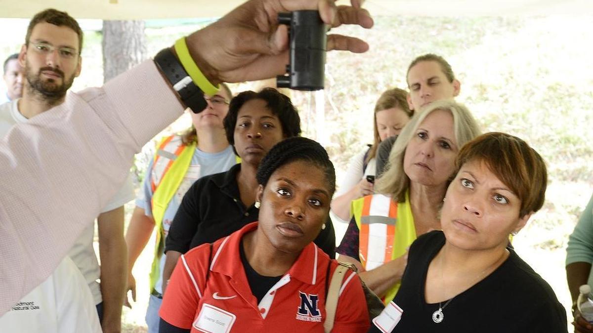 
CMS is still seeking math and science teachers (shown here in summer training).
