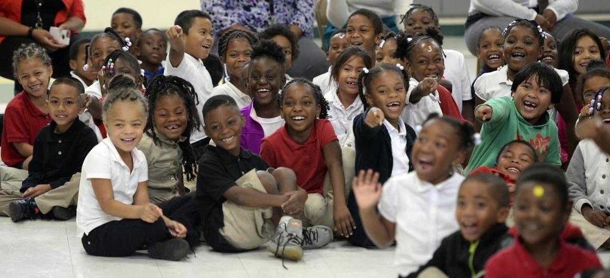 At Walter G. Byers School near uptown Charlotte, 89 percent of students are black and 98 percent come from neighborhoods rated as low socioeconomic status.