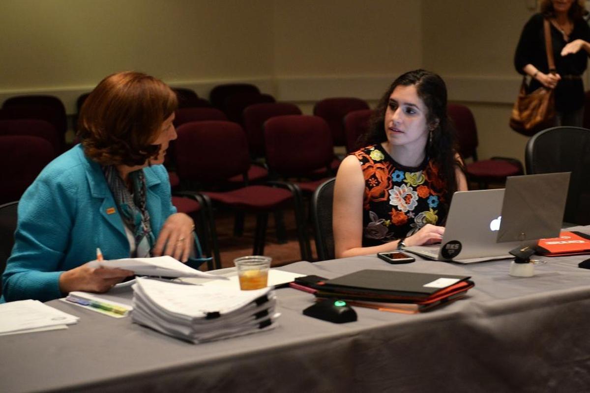 Providence High senior Saniye Wilson says Superintendent Ann Clark (left) provided the biggest inspiration during her months as the board’s student adviser.