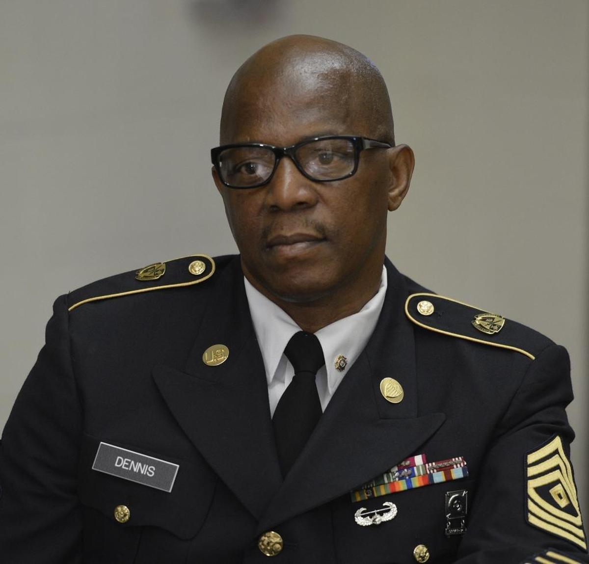 1st Sgt. Larry Dennis, JROTC instructor at West Charlotte High School.