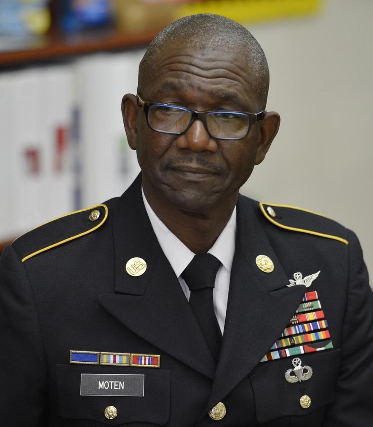 Command Sgt. Maj. Alphonso Moten, JROTC instructor at West Charlotte High School.