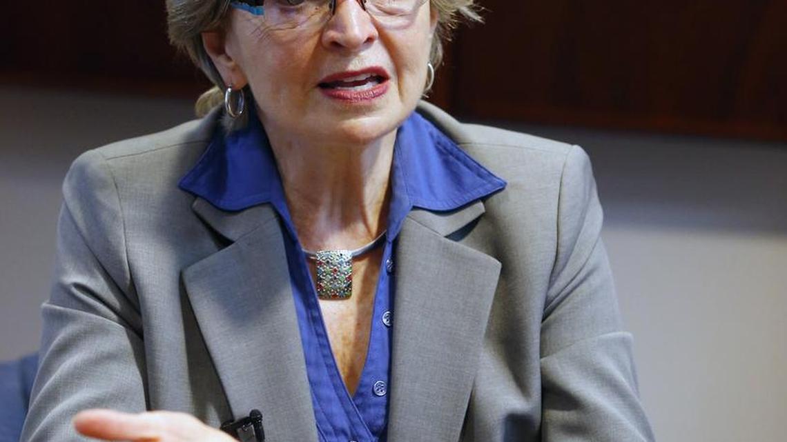 Superintendent of Public Instruction June Atkinson discusses Common Core at her office in Raleigh last year.