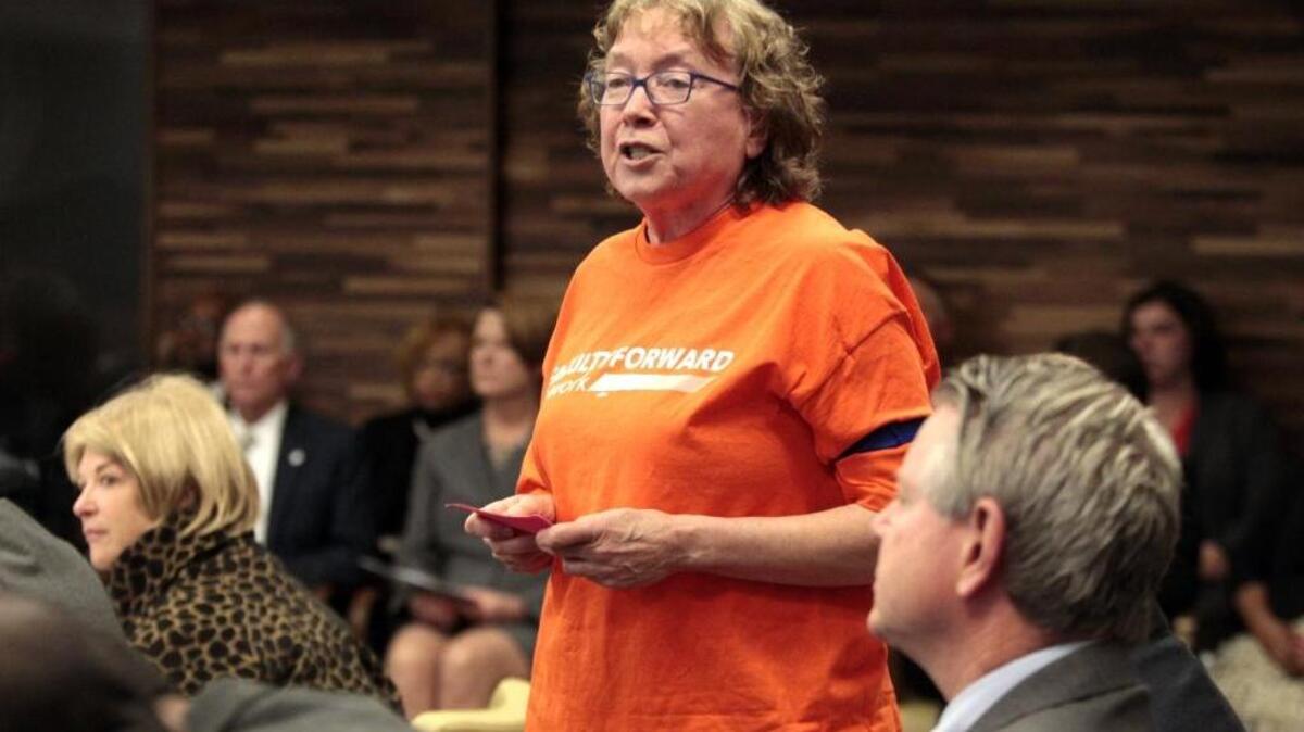 Altha Cravey, a geography professor at UNC-Chapel Hill, at a UNC Board of Governors meeting Dec. 11, 2015.