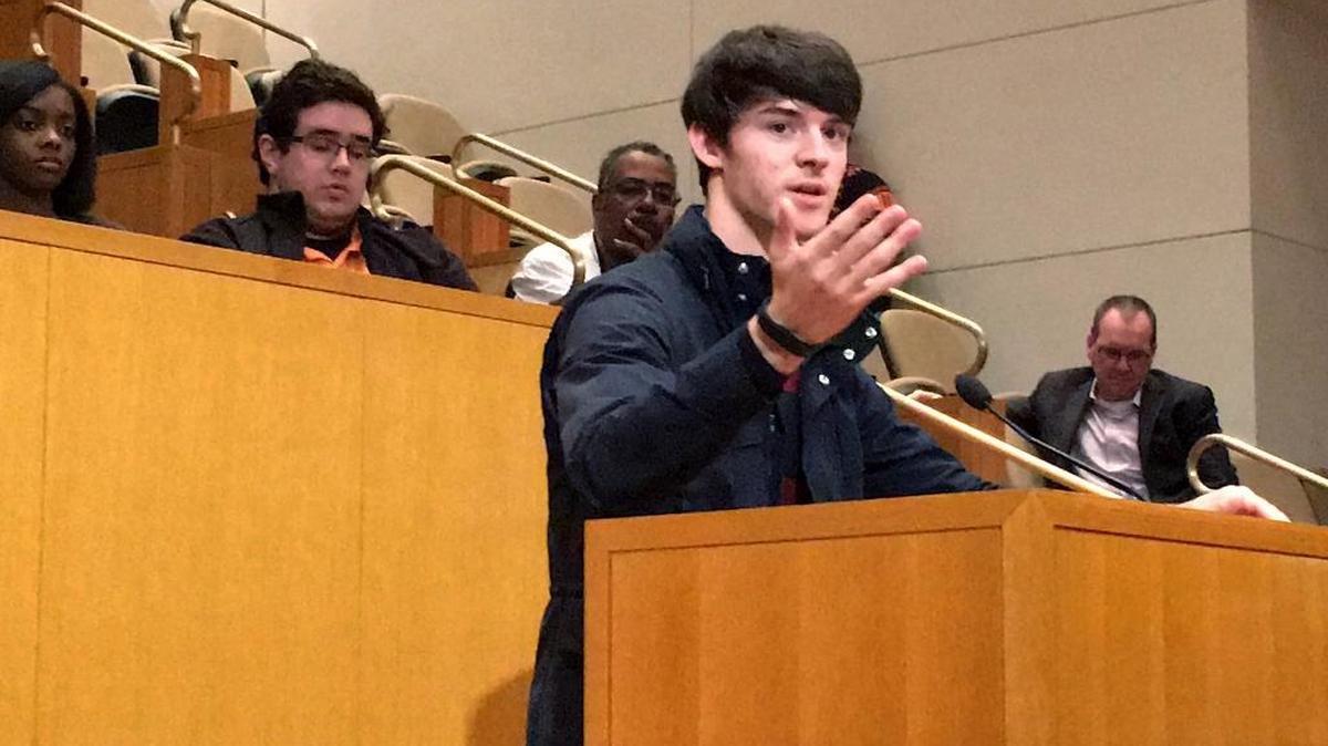 Jason Kerman, a North Mecklenburg High senior and co-president of the Charlotte-Mecklenburg Youth Council, shares his opinion on a proposed student school board member.