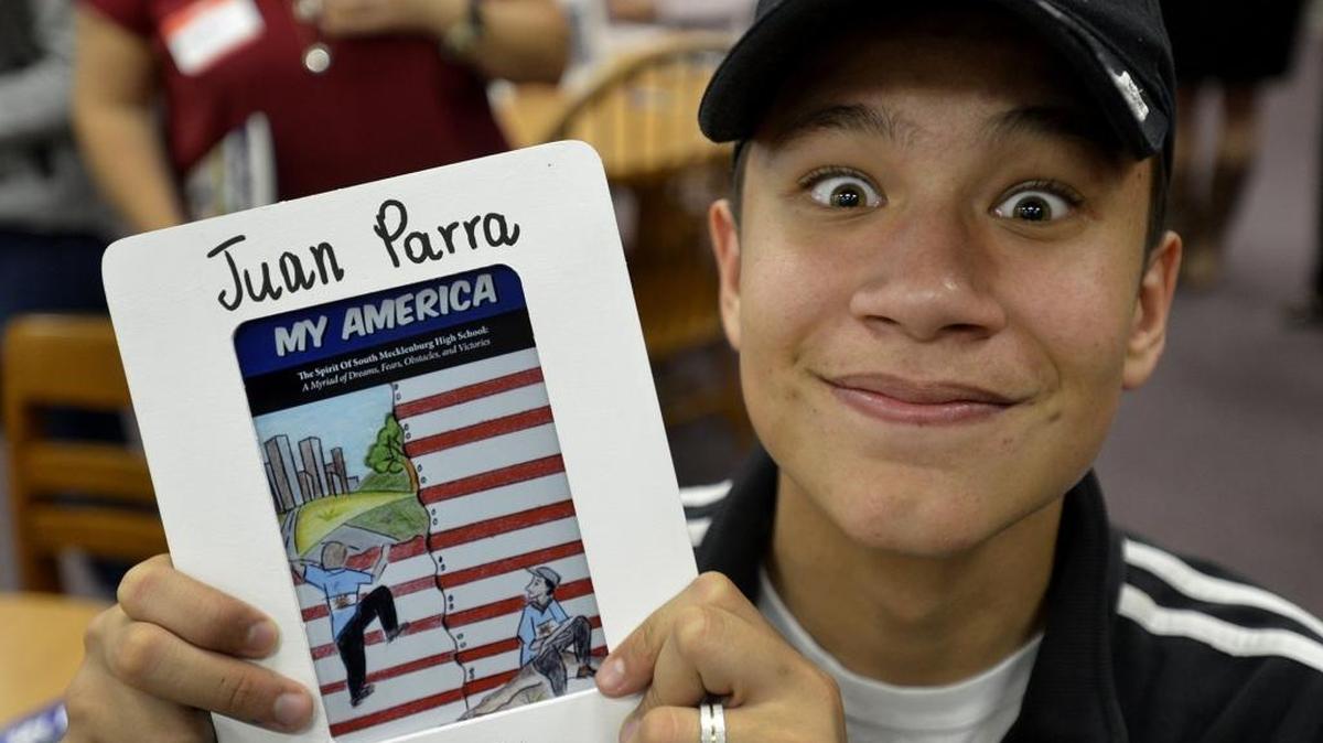South Mecklenburg High’s English as a second language students, including Juan Parra, published their immigration stories last spring.