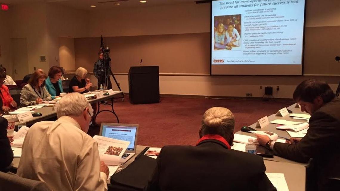 Charlotte-Mecklenburg Schools officials made their pitch to county commissioners for $425 million in operating money and an $805 million bond referendum.