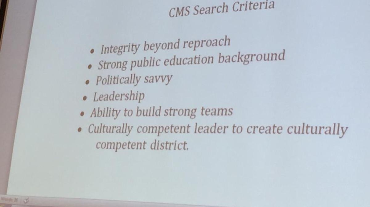 The Charlotte-Mecklenburg school board picked these qualities as the top things they’re looking for in a new superintendent.
