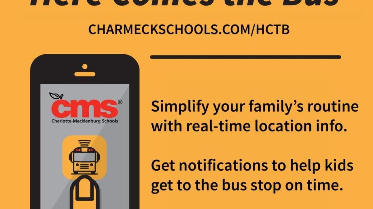 A new app lets Charlotte-Mecklenburg Schools families track their child’s school bus.