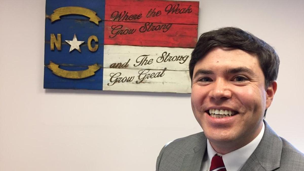 North Carolina Superintendent Mark Johnson has this quote from the state toast on the wall of his new office in Raleigh.