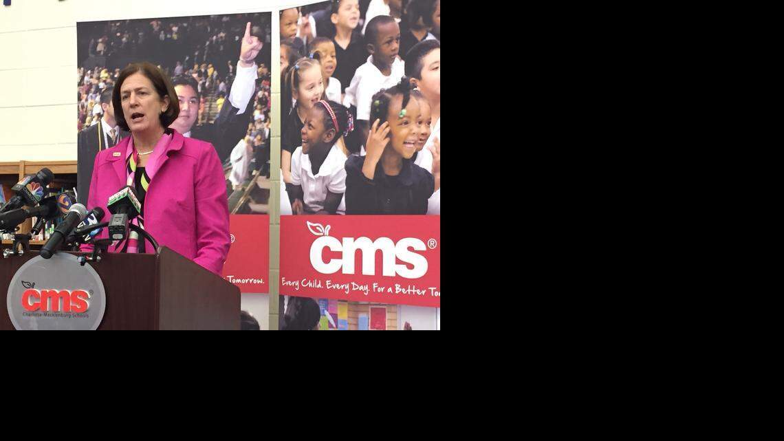 
Charlotte-Mecklenburg Schools Superintendent said the state is pushing “unfunded mandates” on school districrts, while speaking at Pineville Elementary on Wednesday.
