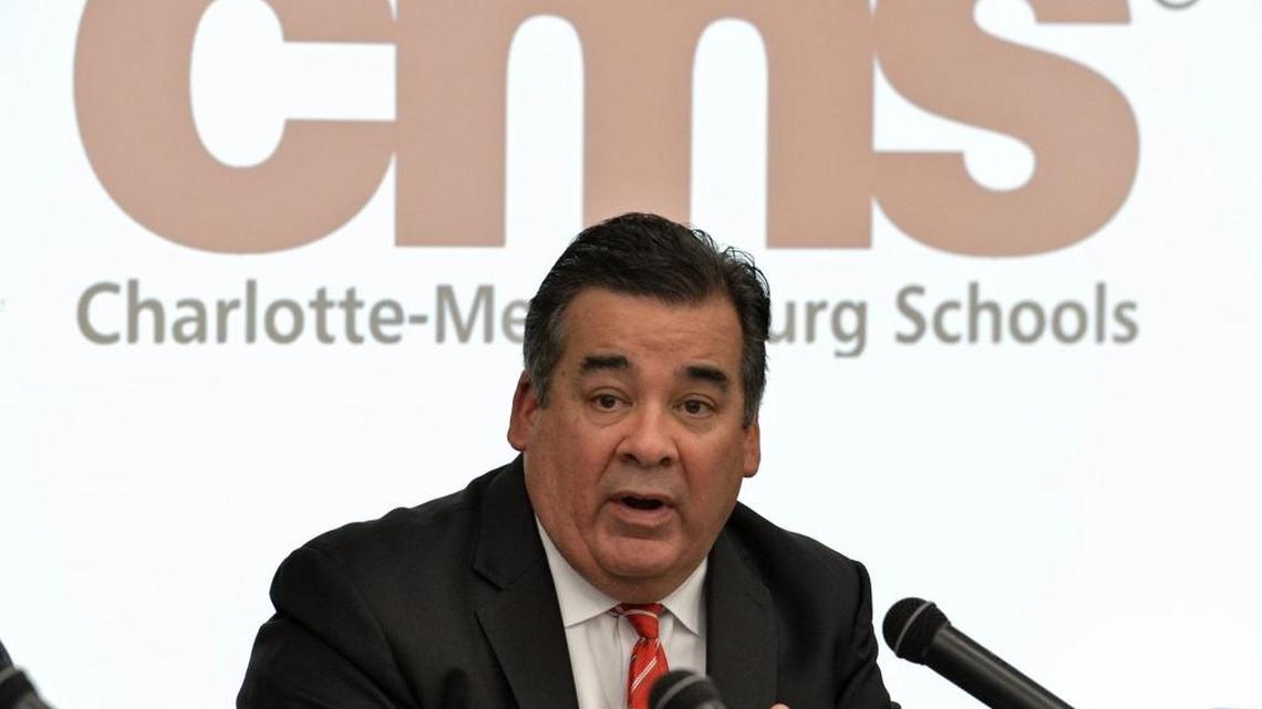 Charlotte-Mecklenburg Schools Superintendent Clayton Wilcox has been suspended with pay, but district officials have refused to say why.