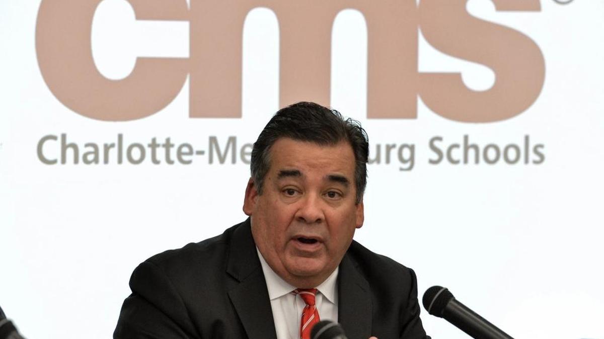 Charlotte-Mecklenburg Schools Superintendent Clayton Wilcox has been suspended with pay, but district officials have refused to say why.