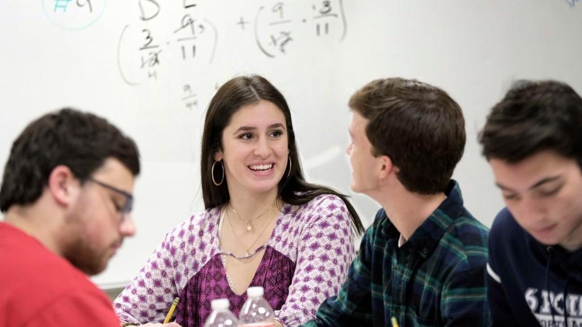 Students in an Advanced Placement statistics class at Providence High.