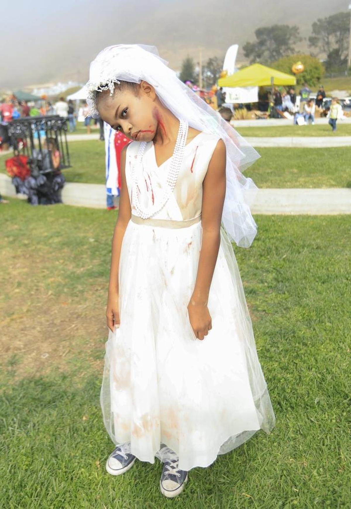 A last-minute costume can be anything you find in the closet, plus a little makeup.
